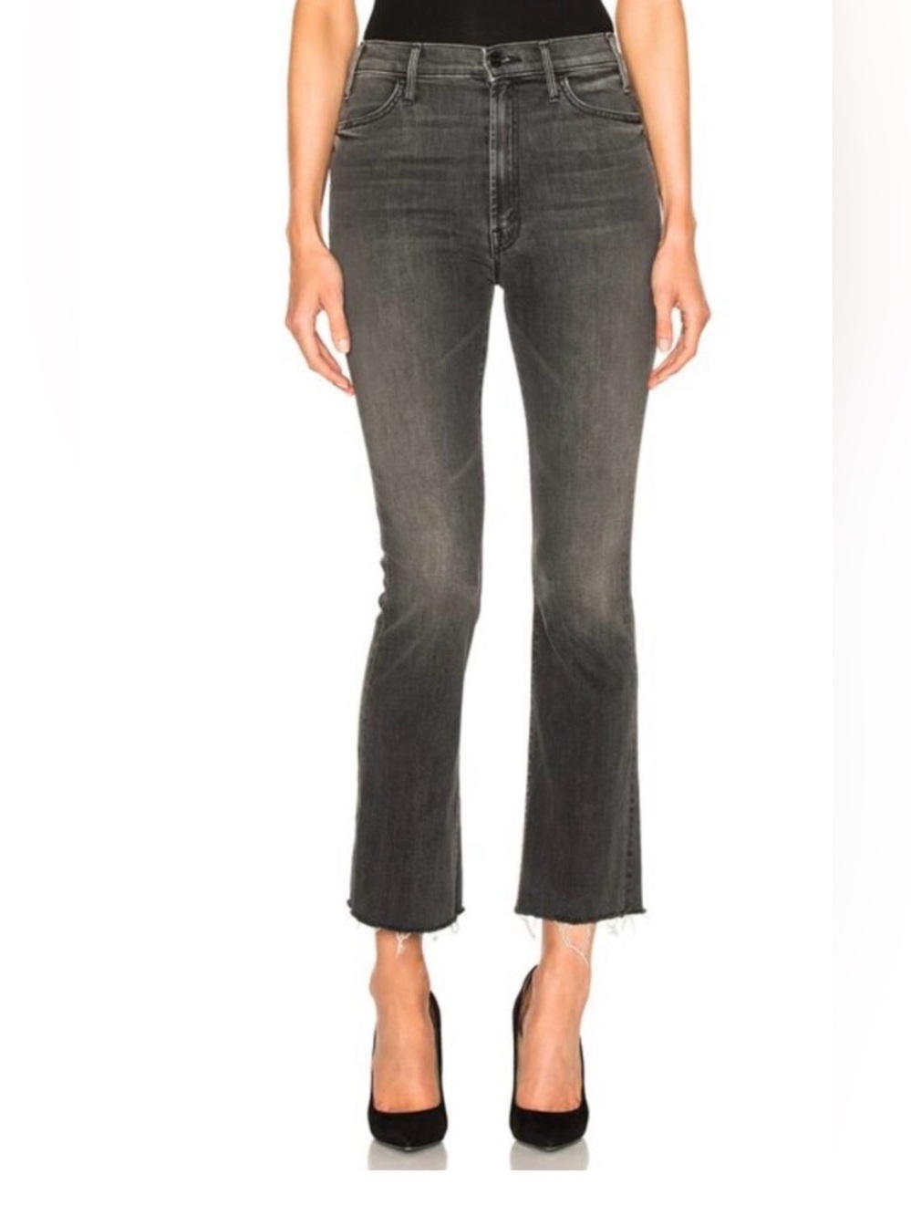 MOTHER THE HUSTLER ANKLE FRAY ONE LAST TIME Cropped Jeans Size 25